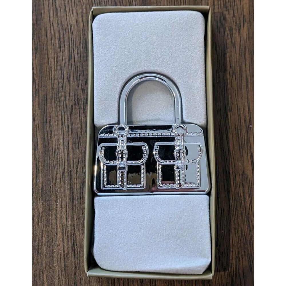 Cute Stainless Steel Hand Bag Purse Charm Key Chain Silver-T Ring Keychain New
